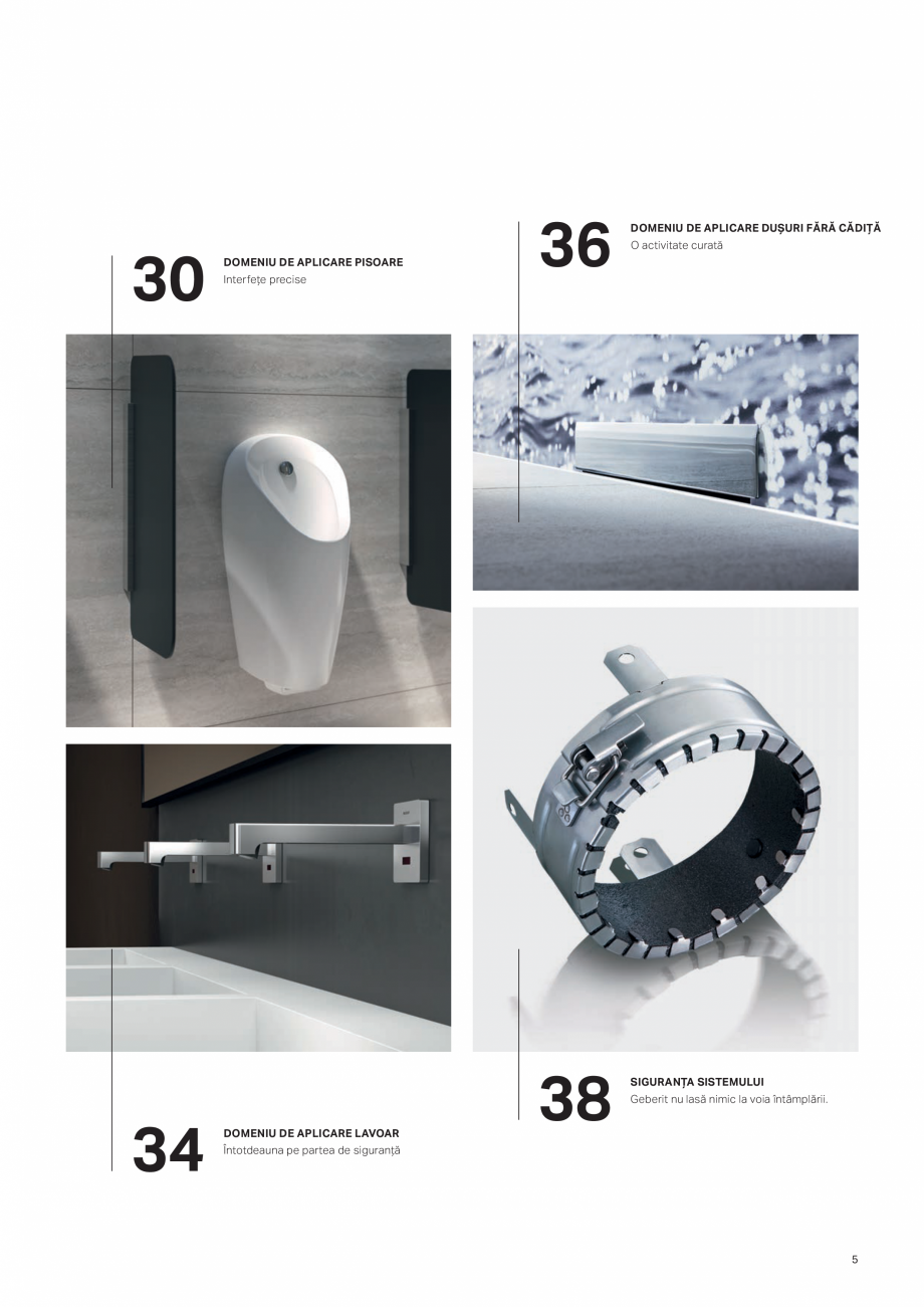 Pagina 5-Geberit -Sisteme de instalare GEBERIT AquaClean Catalog, brosura are Geberit Duofix oferă
soluții ...