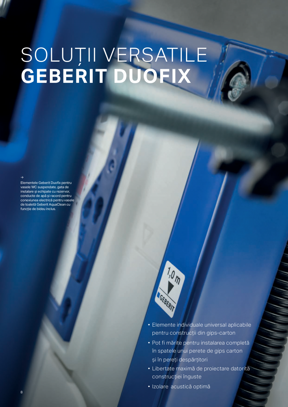 Pagina 8-Geberit -Sisteme de instalare GEBERIT AquaClean Catalog, brosura 
Atașați banda de izolare fonică...