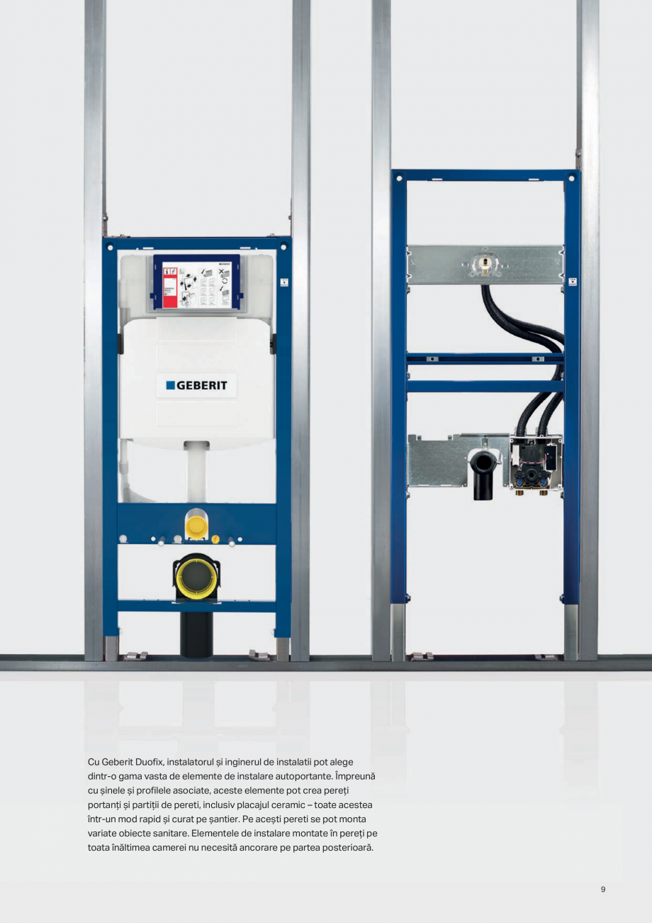 Pagina 9-Geberit -Sisteme de instalare GEBERIT AquaClean Catalog, brosura egate
de utilizarea fără bariere....