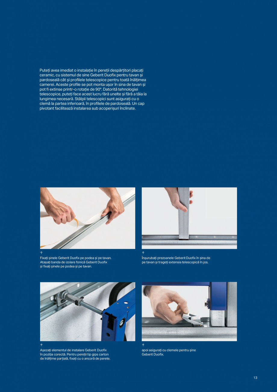 Pagina 13-Geberit -Sisteme de instalare GEBERIT AquaClean Catalog, brosura .
• Livrate gata de instalare....