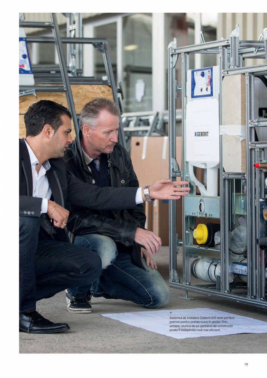 Pagina 19-Geberit -Sisteme de instalare GEBERIT AquaClean Catalog, brosura e exemplu, în forma
unui vas de...