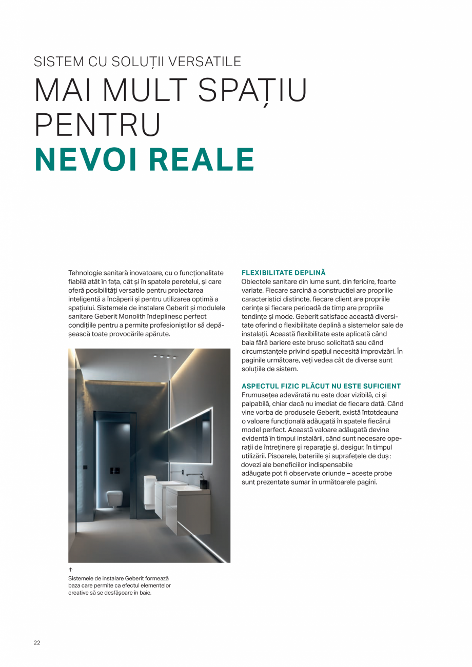 Pagina 22-Geberit -Sisteme de instalare GEBERIT AquaClean Catalog, brosura ață sau din
partea superioară....