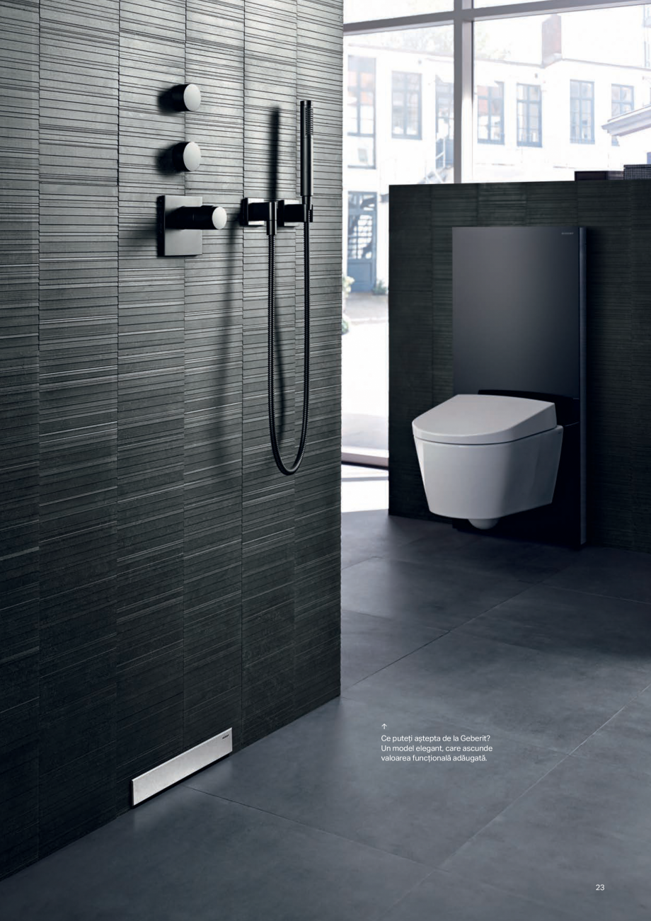 Pagina 23-Geberit -Sisteme de instalare GEBERIT AquaClean Catalog, brosura .
•	 Disponibilitate garantată...