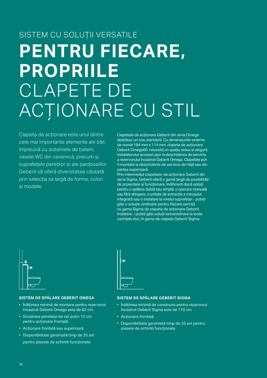 Pagina 32-Geberit -Sisteme de instalare GEBERIT AquaClean Catalog, brosura 