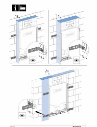 Instructiuni de montaj pentru element de instalare Geberit Kombifix pentru WC suspendat 109 cm cu rezervor
