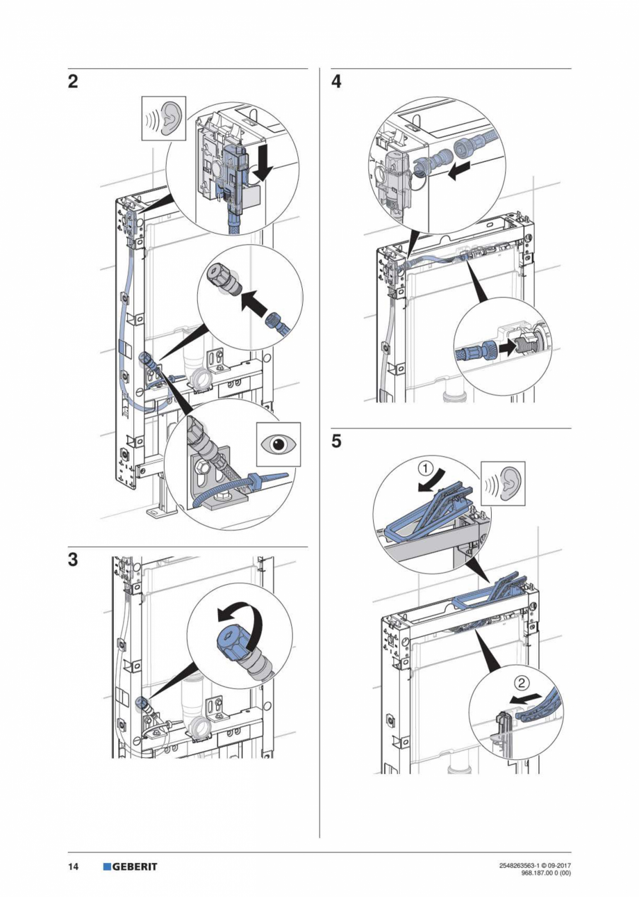 Pagina 14-Manual de instalare pentru modulul sanitar GEBERIT Monolith Instructiuni montaj, utilizare Engleza, ...