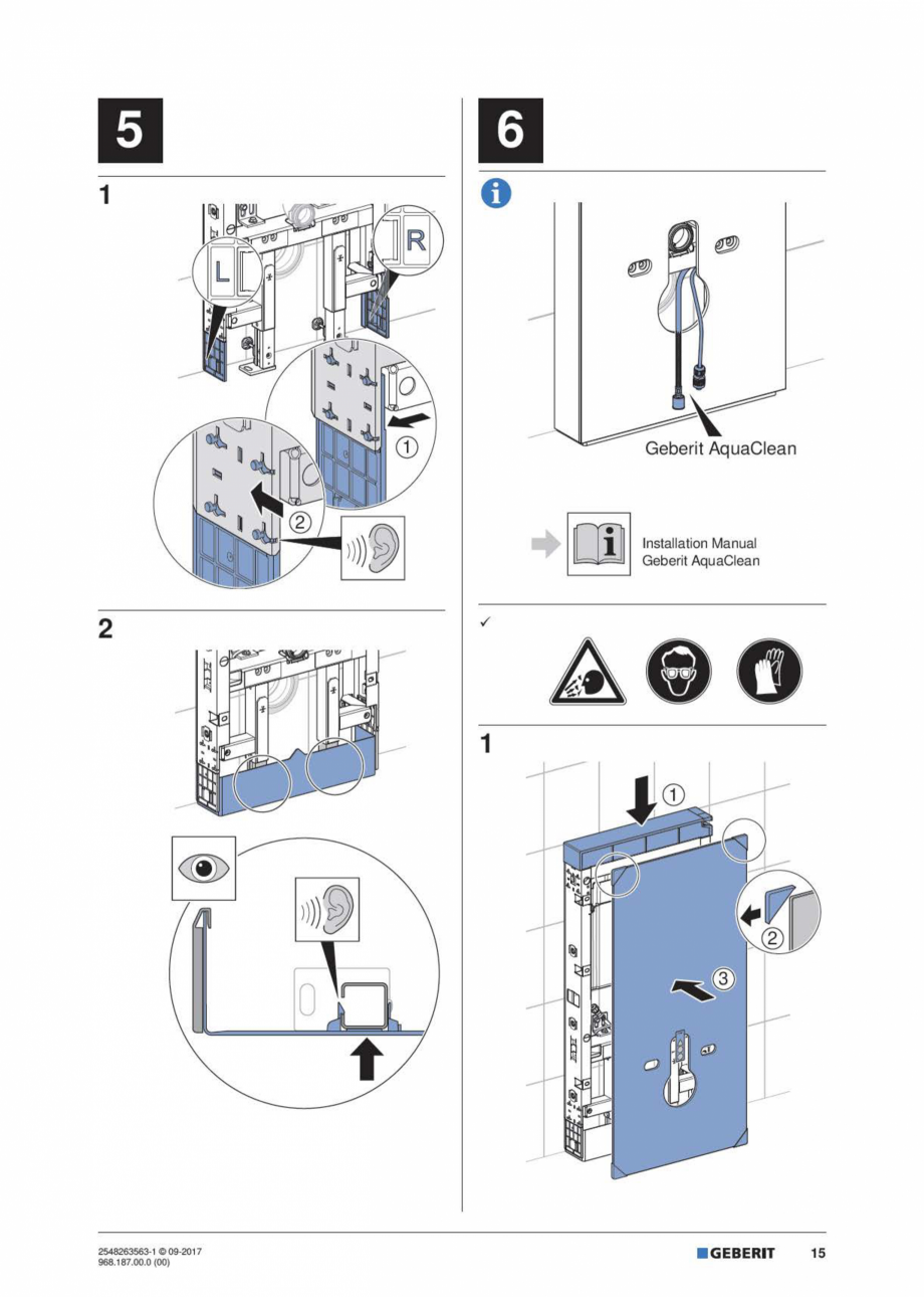 Pagina 15-Manual de instalare pentru modulul sanitar GEBERIT Monolith Instructiuni montaj, utilizare Engleza, ...