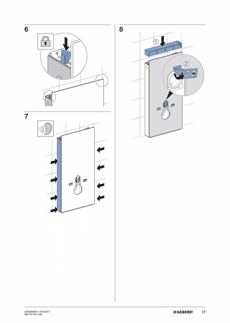 Pagina 17-Manual de instalare pentru modulul sanitar GEBERIT Monolith Instructiuni montaj, utilizare Engleza, ...