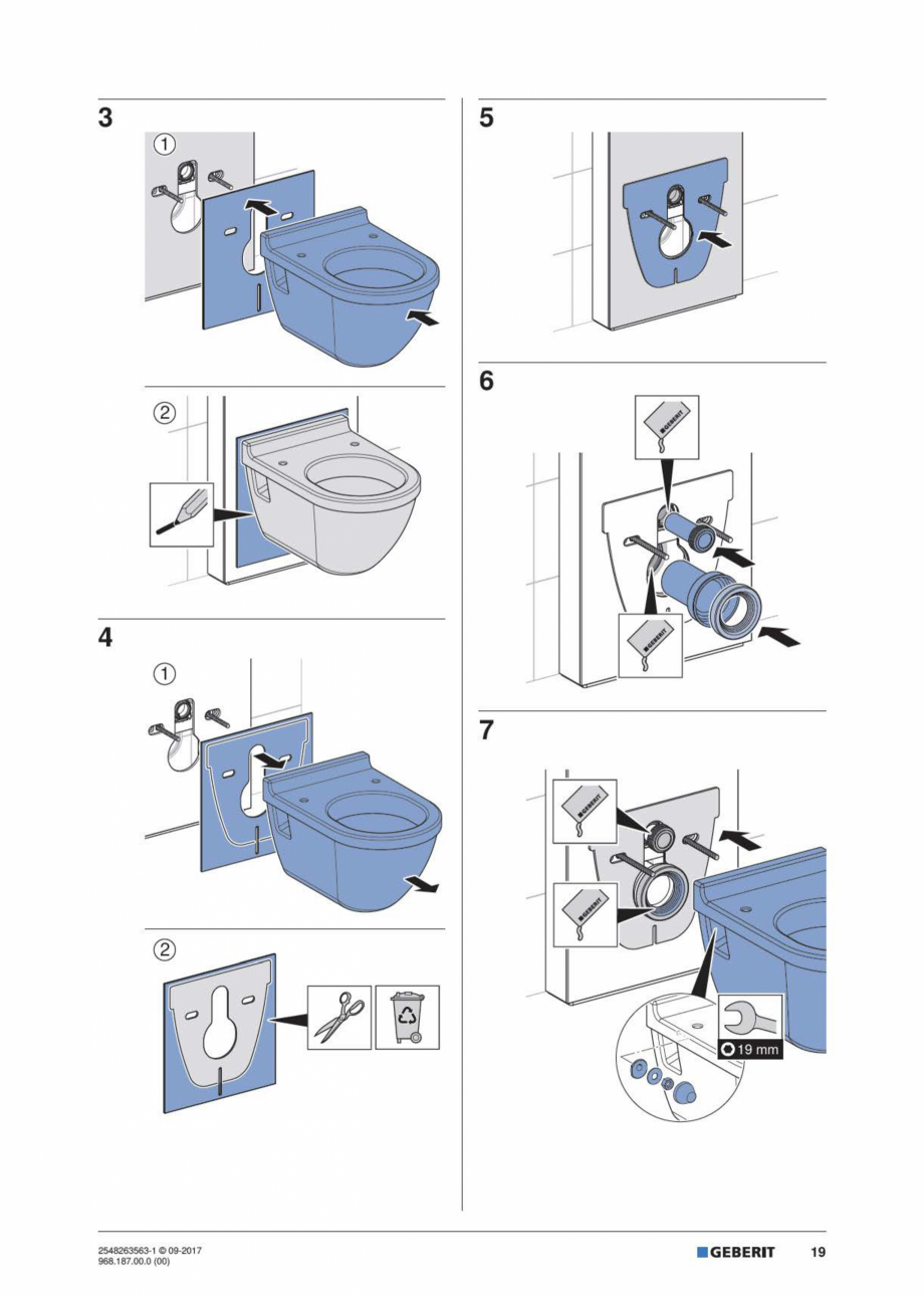 Pagina 19 - Manual de instalare pentru modulul sanitar GEBERIT Monolith Instructiuni montaj,...