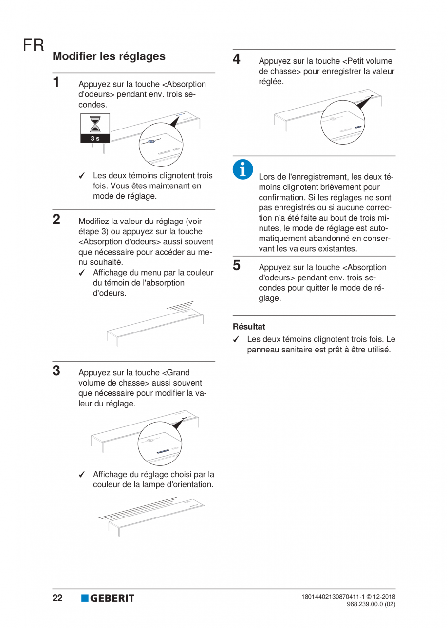 Pagina 18-Manualul utilizatorului pentru modulul sanitar Monolith Plus GEBERIT Instructiuni montaj, utilizare ...