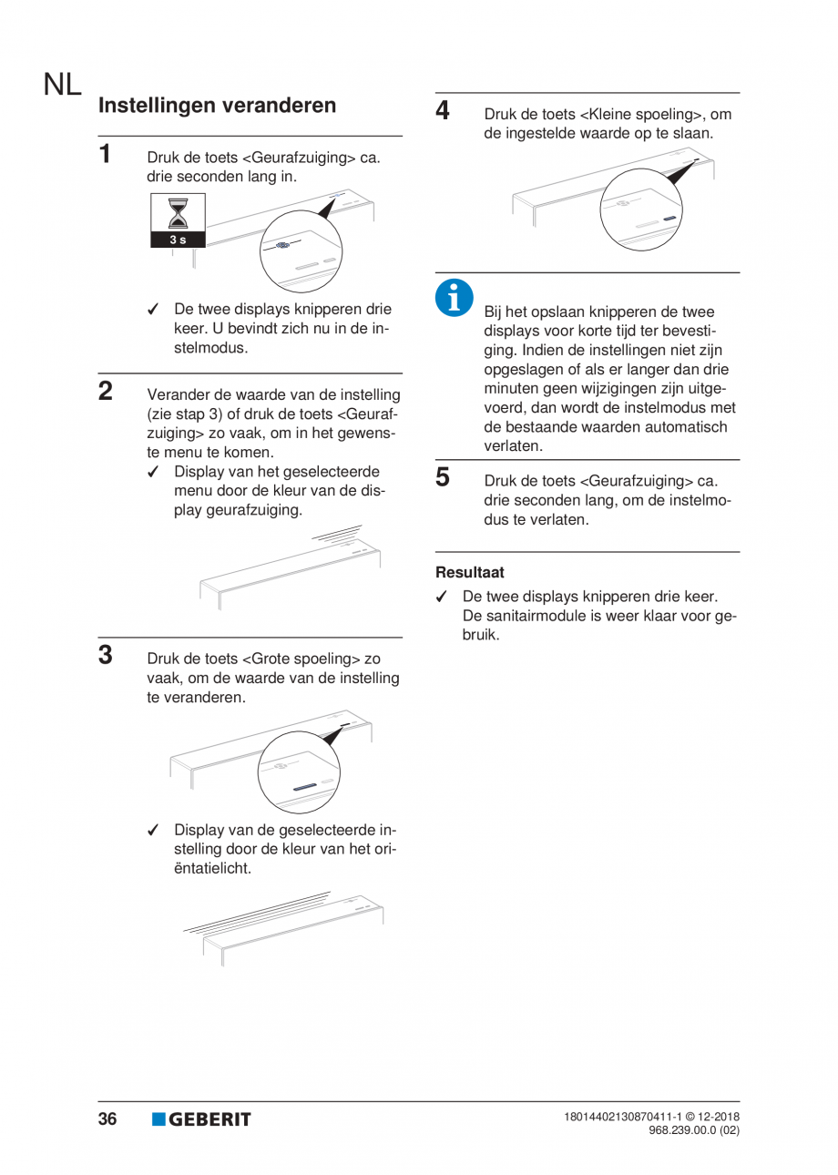 Pagina 32-Manualul utilizatorului pentru modulul sanitar Monolith Plus GEBERIT Instructiuni montaj, utilizare ...
