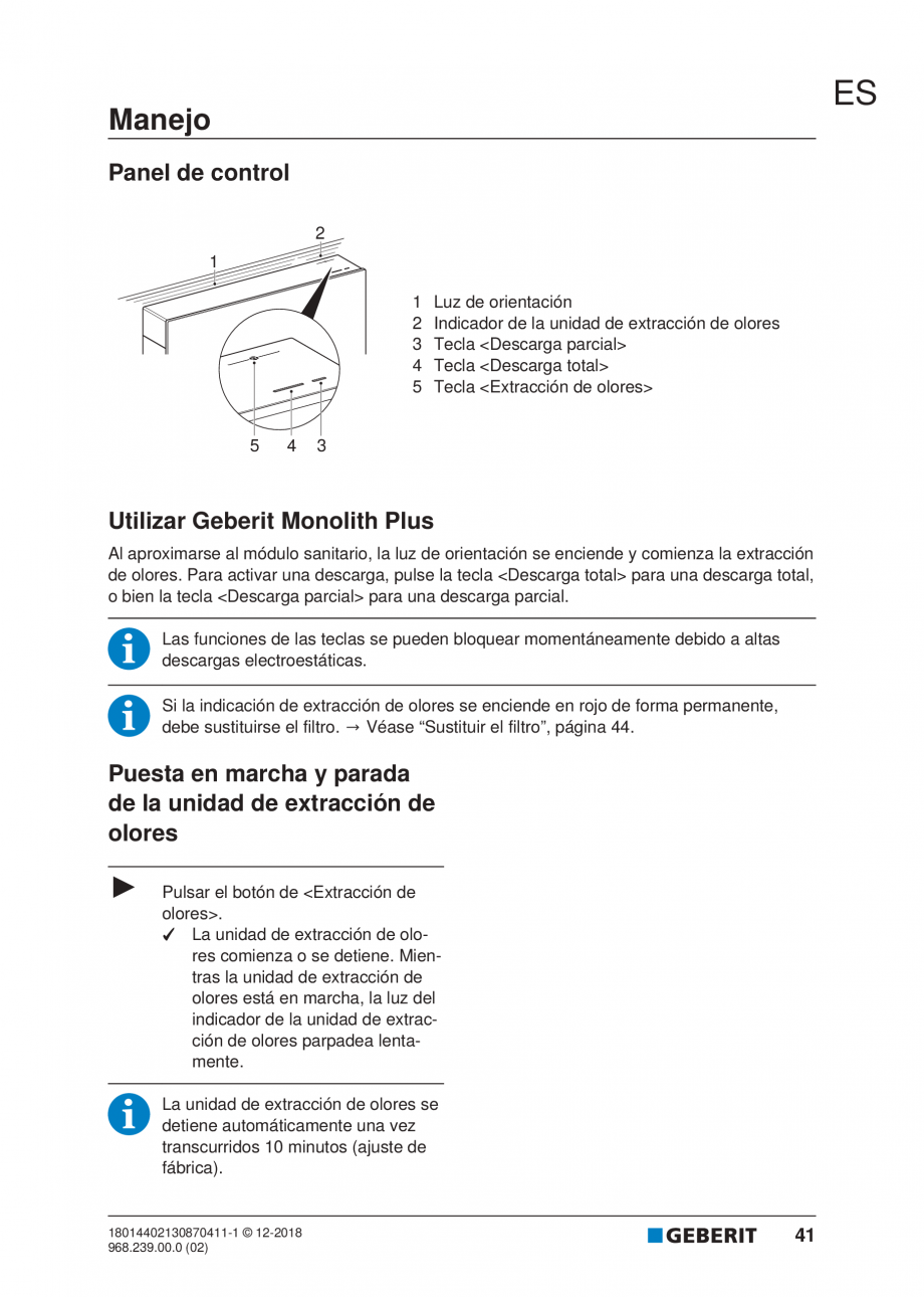 Pagina 37 - Manualul utilizatorului pentru modulul sanitar Monolith Plus GEBERIT Instructiuni montaj...