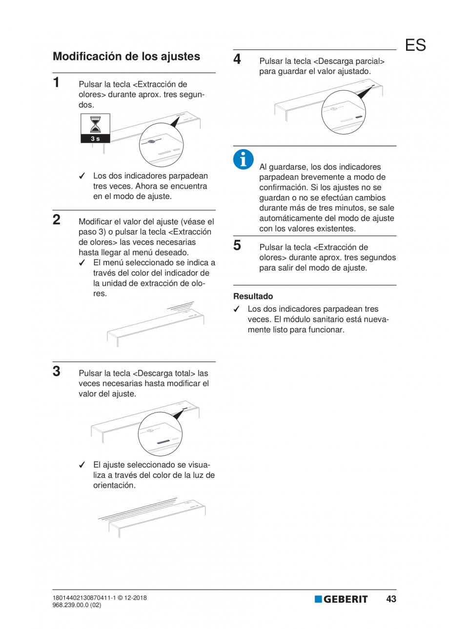 Pagina 39-Manualul utilizatorului pentru modulul sanitar Monolith Plus GEBERIT Instructiuni montaj, utilizare ...