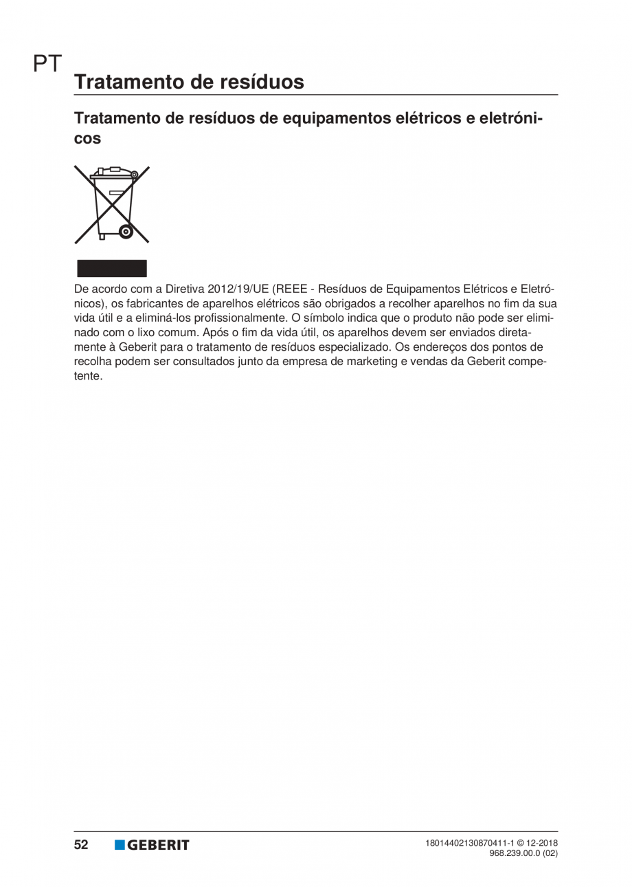 Pagina 48-Manualul utilizatorului pentru modulul sanitar Monolith Plus GEBERIT Instructiuni montaj, utilizare ...