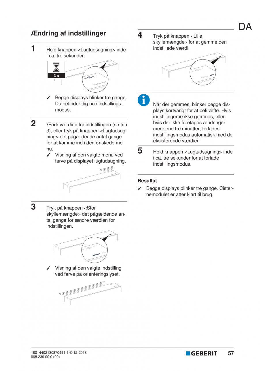 Pagina 53-Manualul utilizatorului pentru modulul sanitar Monolith Plus GEBERIT Instructiuni montaj, utilizare ...