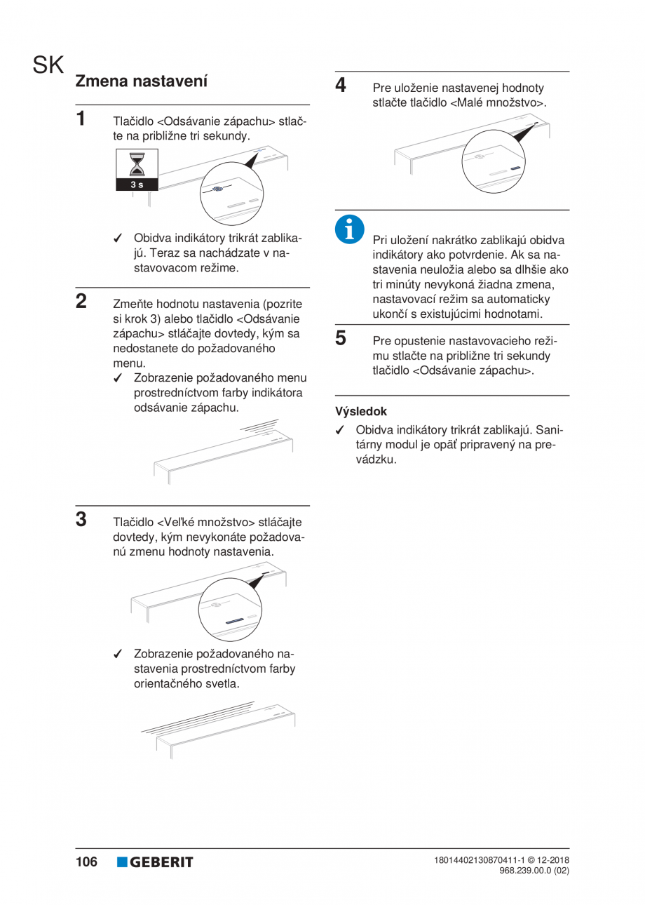 Pagina 102-Manualul utilizatorului pentru modulul sanitar Monolith Plus GEBERIT Instructiuni montaj, utilizare ...