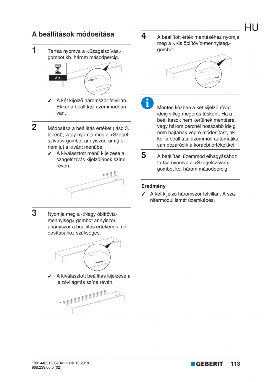 Pagina 113-Manualul utilizatorului pentru modulul sanitar Monolith Plus GEBERIT Instructiuni montaj, utilizare ...