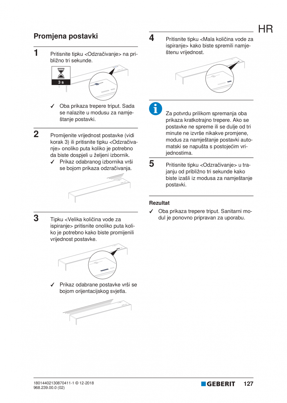 Pagina 127-Manualul utilizatorului pentru modulul sanitar Monolith Plus GEBERIT Instructiuni montaj, utilizare ...