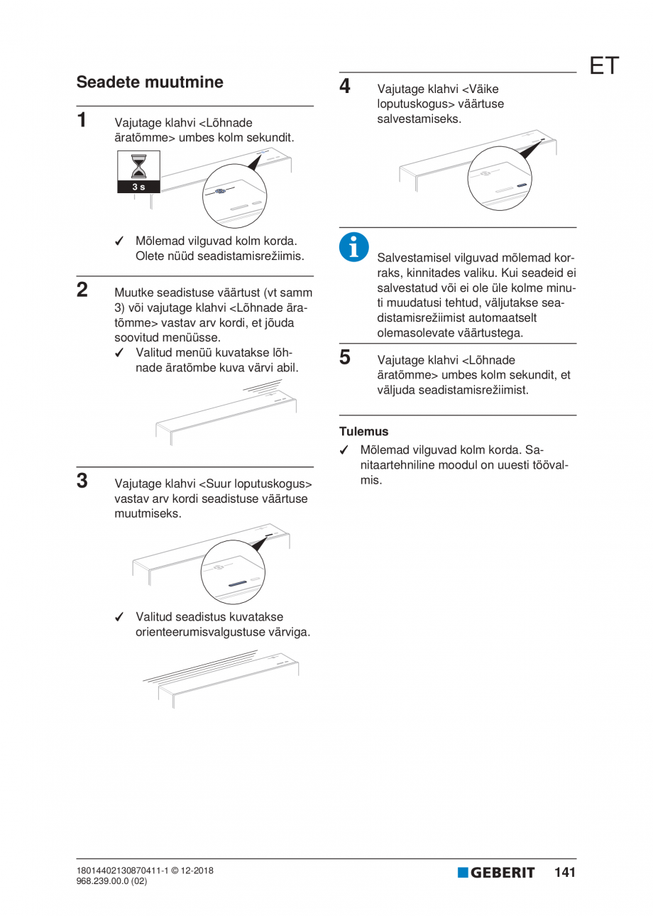Pagina 141-Manualul utilizatorului pentru modulul sanitar Monolith Plus GEBERIT Instructiuni montaj, utilizare ...