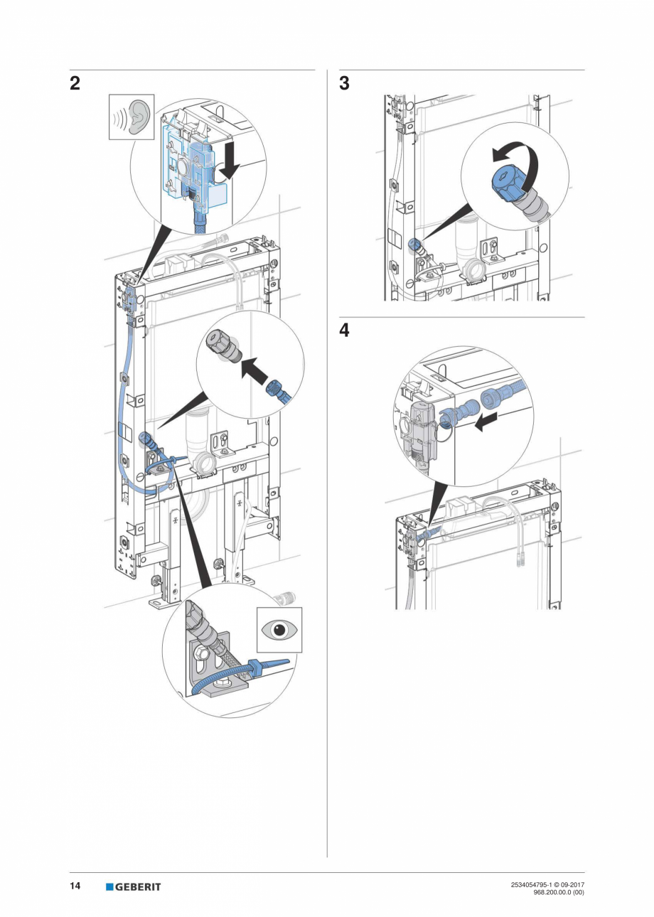 Pagina 14-Instructiuni de instalare pentru modulul sanitar Monolith Plus GEBERIT Instructiuni montaj,...