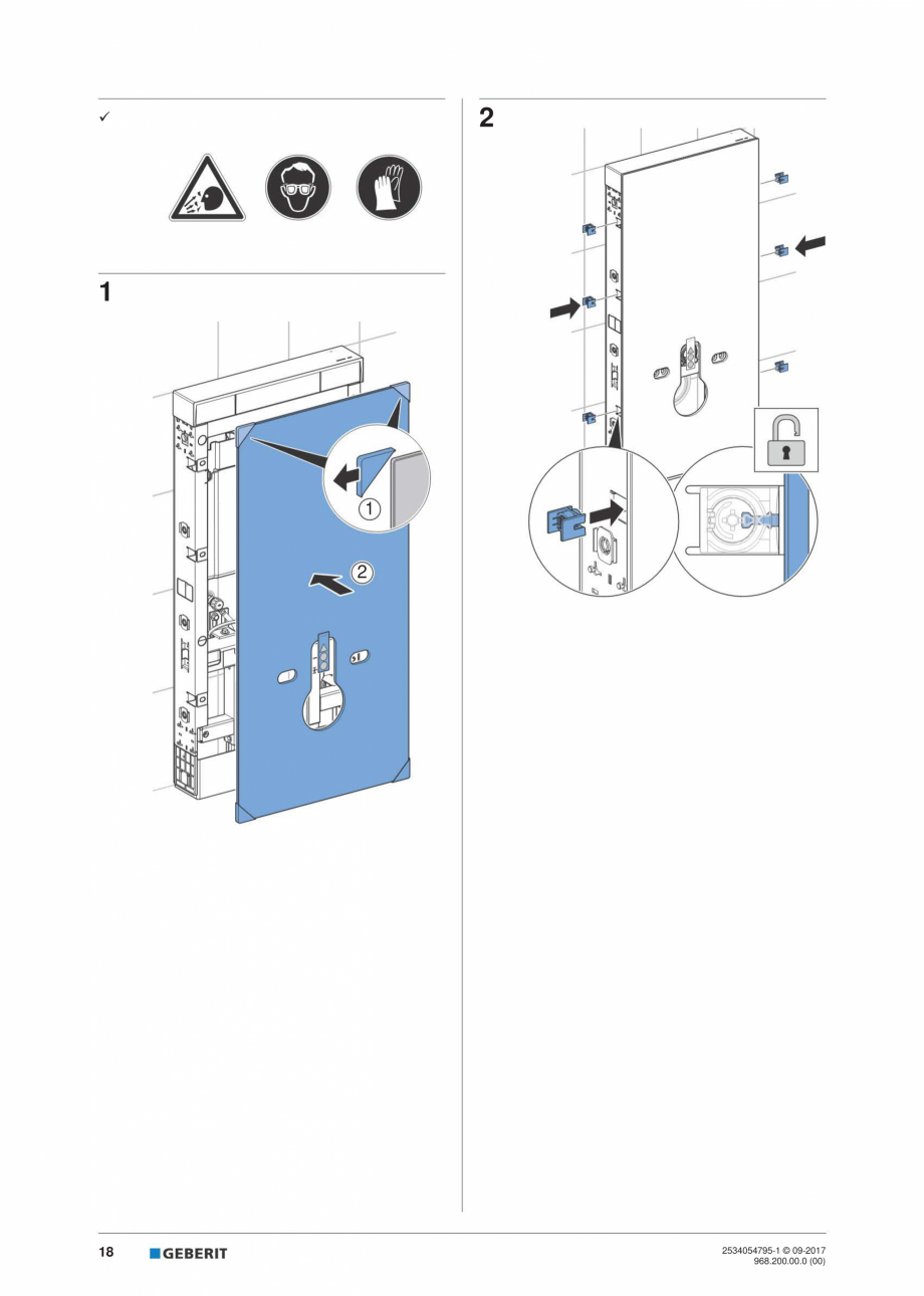 Pagina 18-Instructiuni de instalare pentru modulul sanitar Monolith Plus GEBERIT Instructiuni montaj,...