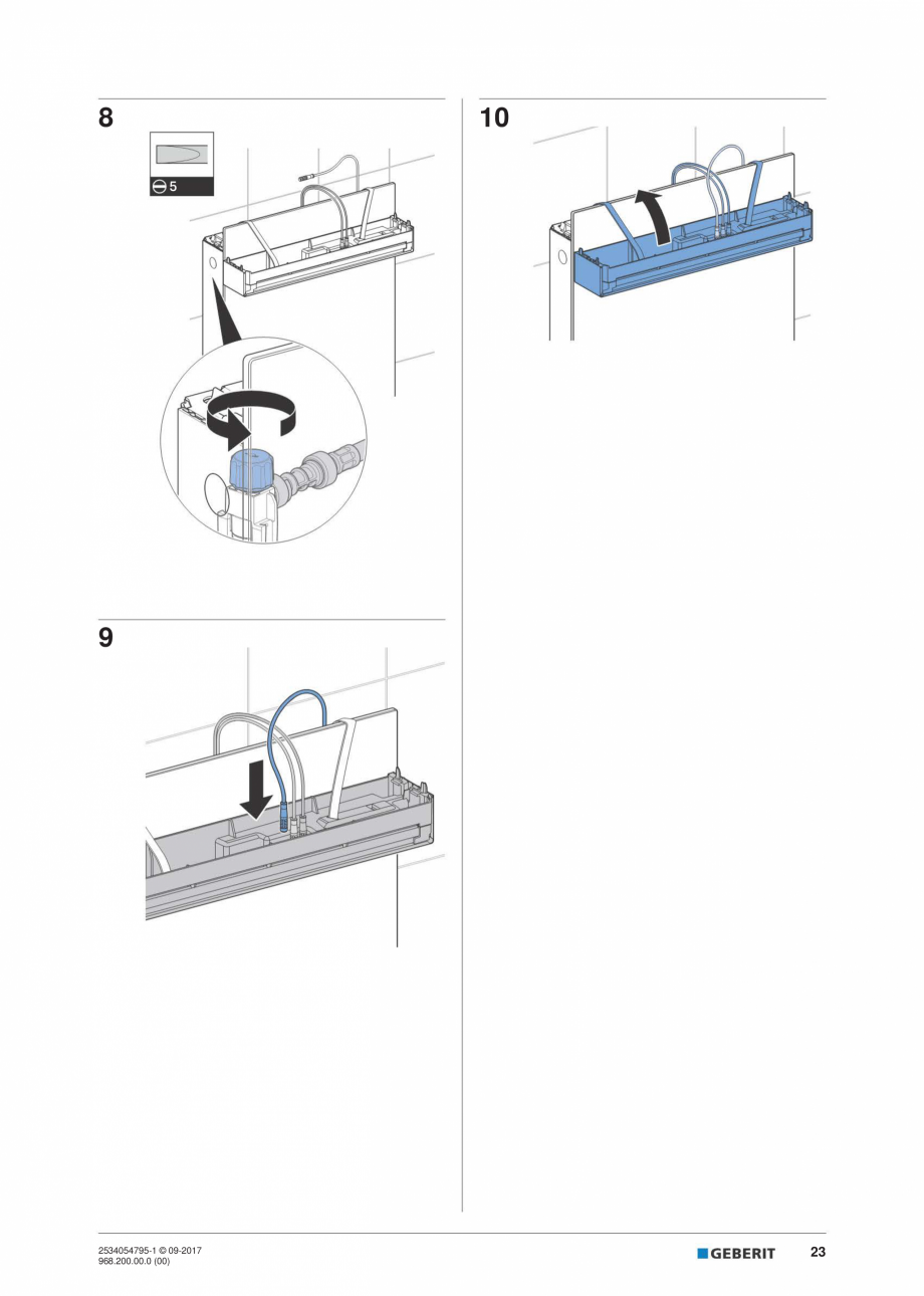 Pagina 23-Instructiuni de instalare pentru modulul sanitar Monolith Plus GEBERIT Instructiuni montaj,...