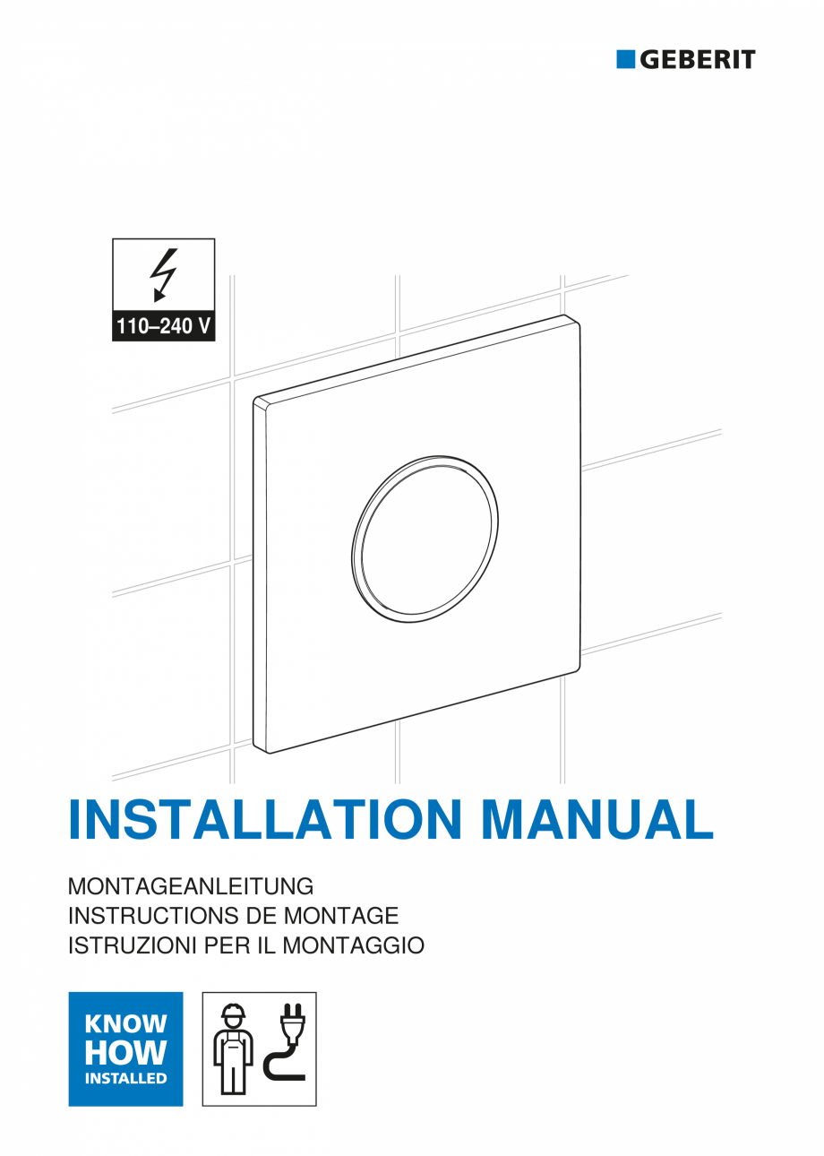 Pagina 1-Manual de instalare pentru elementul  Geberit GIS pentru pisoar   GEBERIT Instructiuni montaj,...