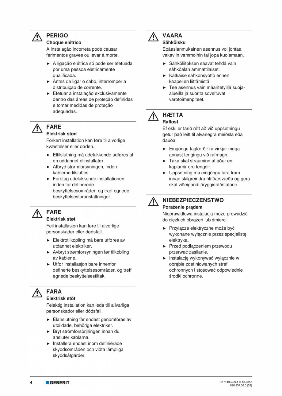 Pagina 4-Manual de instalare pentru elementul  Geberit GIS pentru pisoar   GEBERIT Instructiuni montaj,...