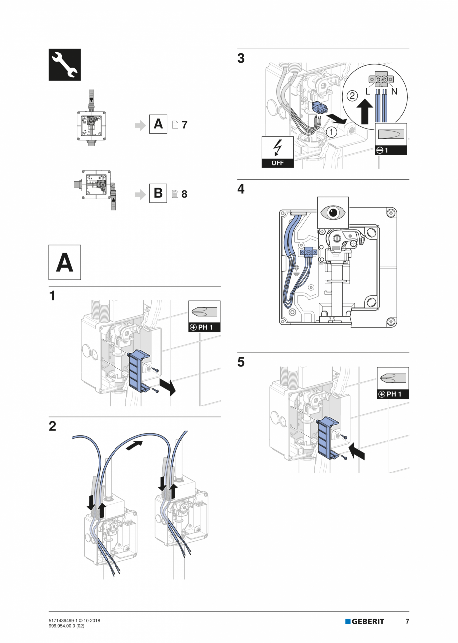 Pagina 7-Manual de instalare pentru elementul  Geberit GIS pentru pisoar   GEBERIT Instructiuni montaj,...