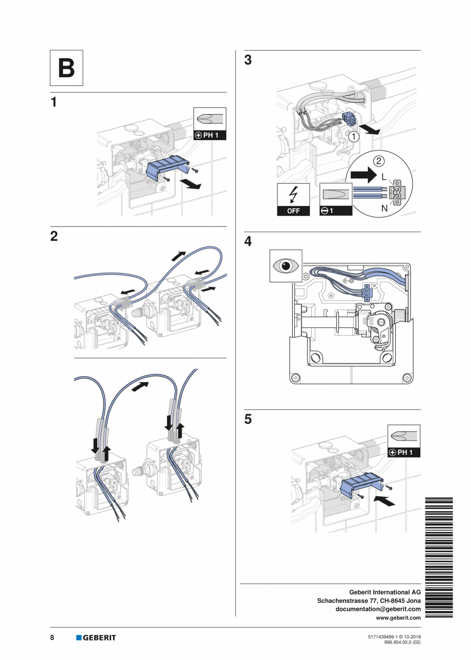 Pagina 8-Manual de instalare pentru elementul  Geberit GIS pentru pisoar   GEBERIT Instructiuni montaj,...