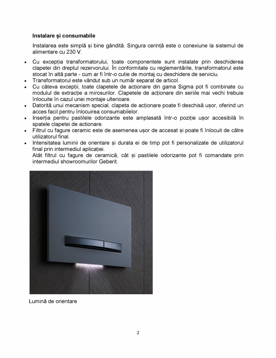 Pagina 2-DuoFresh – aer proaspat pentru toata lumea GEBERIT Catalog, brosura Romana ură faptul că...