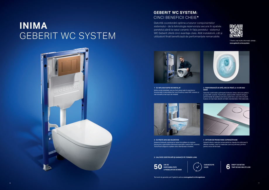 Pagina 4-Sistem de instalare Geberit GEBERIT Duofix Catalog, brosura Romana  rama albastră facilitează...