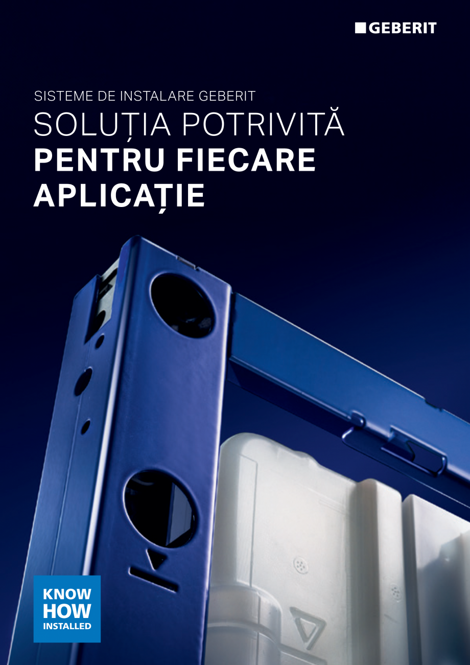 Pagina 1-Sisteme de instalare Geberit - solutia potrivita pentru fiecare aplicatie GEBERIT Catalog, brosura...