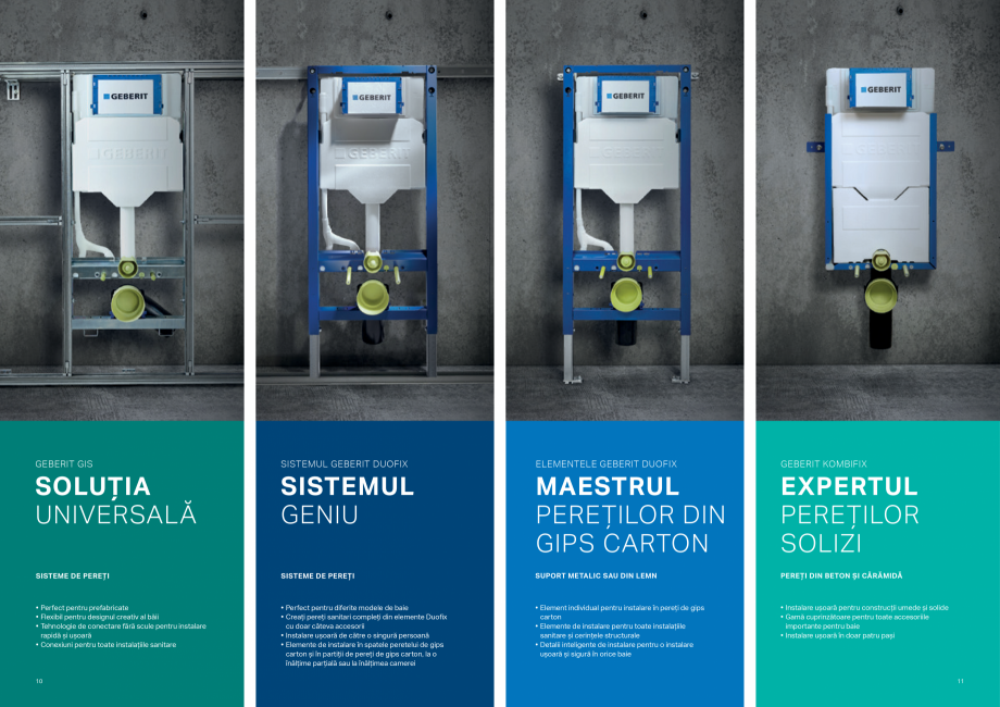 Pagina 6-Sisteme de instalare Geberit - solutia potrivita pentru fiecare aplicatie GEBERIT Catalog, brosura...