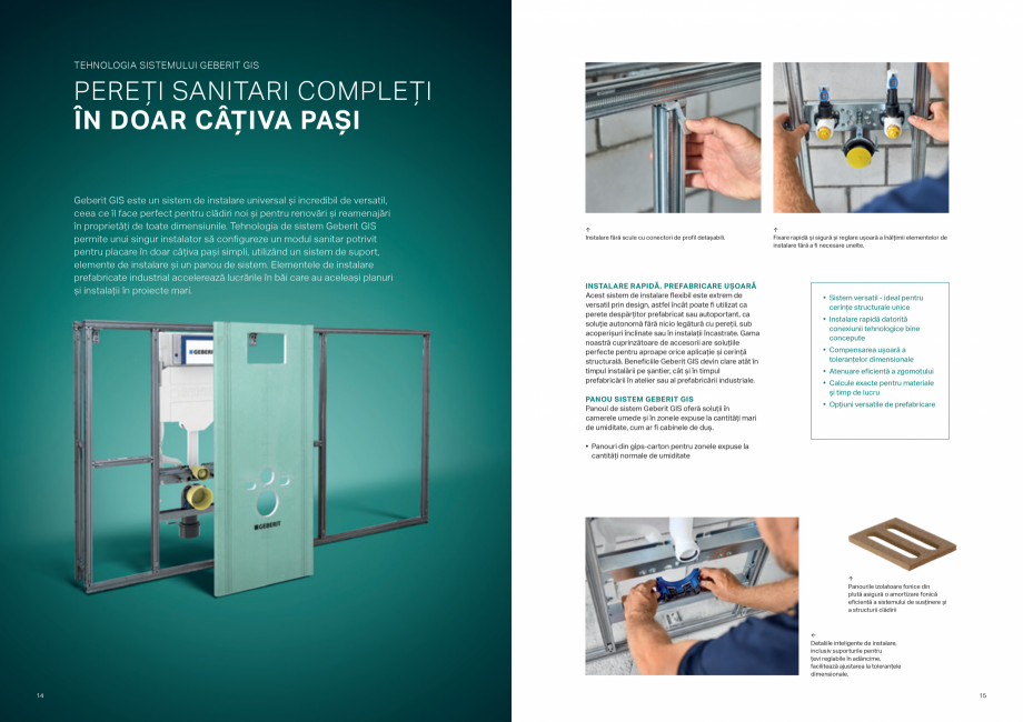 Pagina 8-Sisteme de instalare Geberit - solutia potrivita pentru fiecare aplicatie GEBERIT Catalog, brosura...