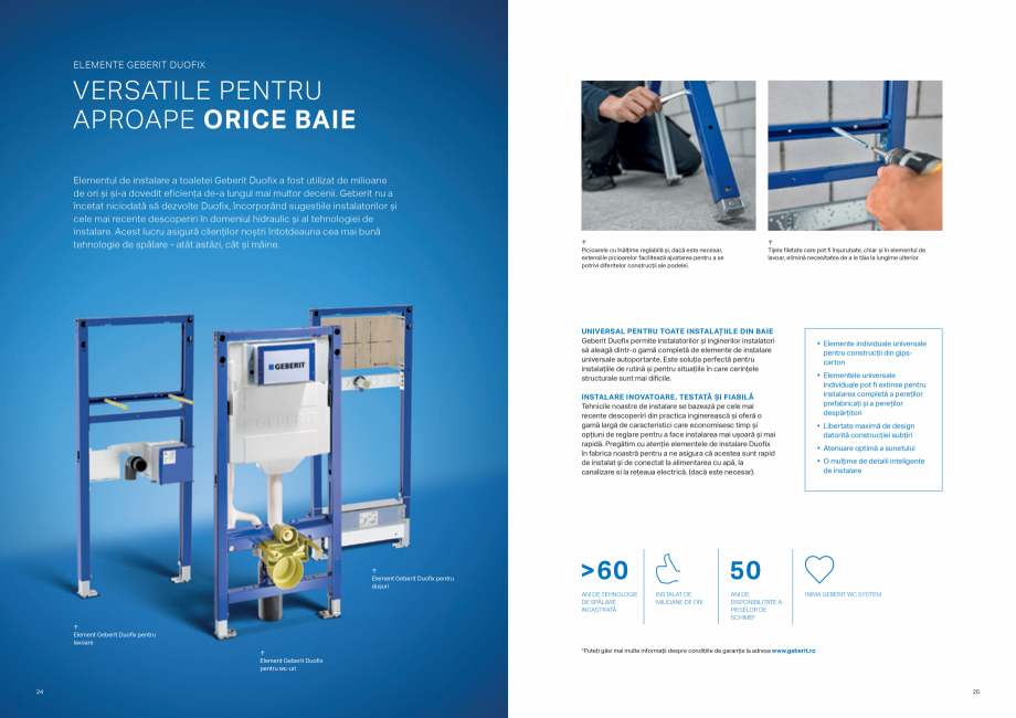 Pagina 13-Sisteme de instalare Geberit - solutia potrivita pentru fiecare aplicatie GEBERIT Catalog, brosura...