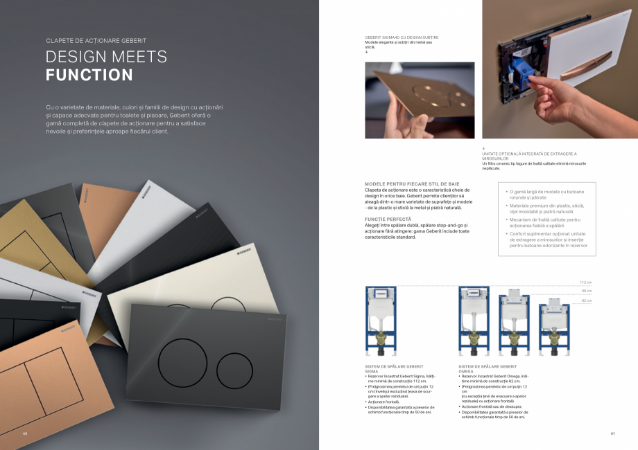 Pagina 21-Sisteme de instalare Geberit - solutia potrivita pentru fiecare aplicatie GEBERIT Catalog, brosura...