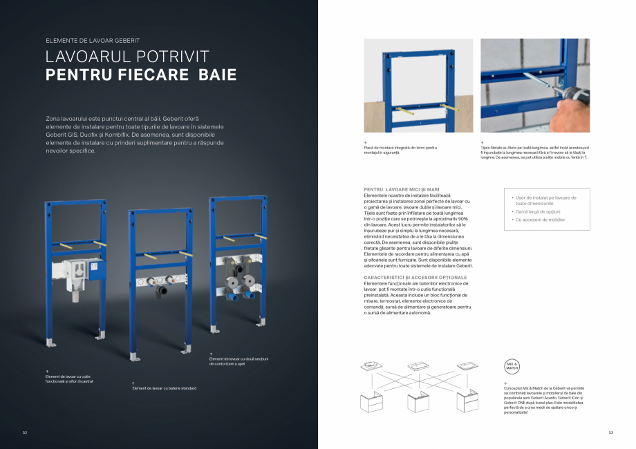 Pagina 27-Sisteme de instalare Geberit - solutia potrivita pentru fiecare aplicatie GEBERIT Catalog, brosura...