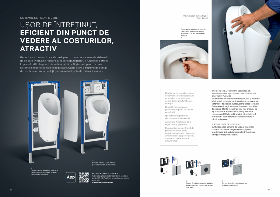 Pagina 29-Sisteme de instalare Geberit - solutia potrivita pentru fiecare aplicatie GEBERIT Catalog, brosura...