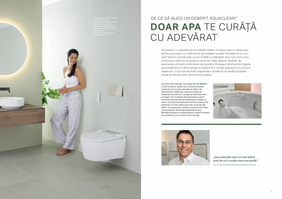 Pagina 4-Geberit - AQUACLEAN - vasul WC cu functie de bideu GEBERIT Catalog, brosura Romana oziție de...