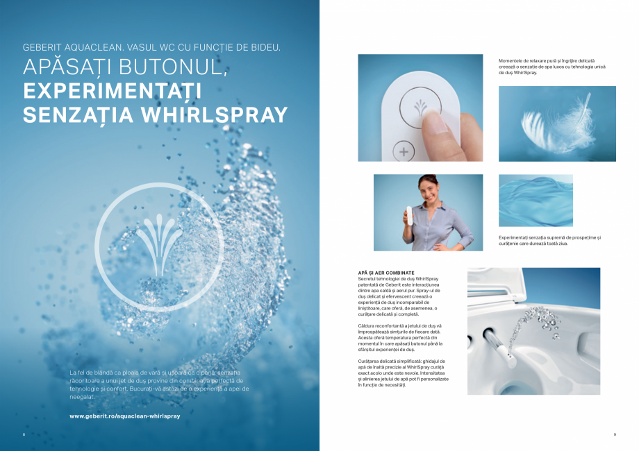 Pagina 5-Geberit - AQUACLEAN - vasul WC cu functie de bideu GEBERIT Catalog, brosura Romana tată de Geberit ...