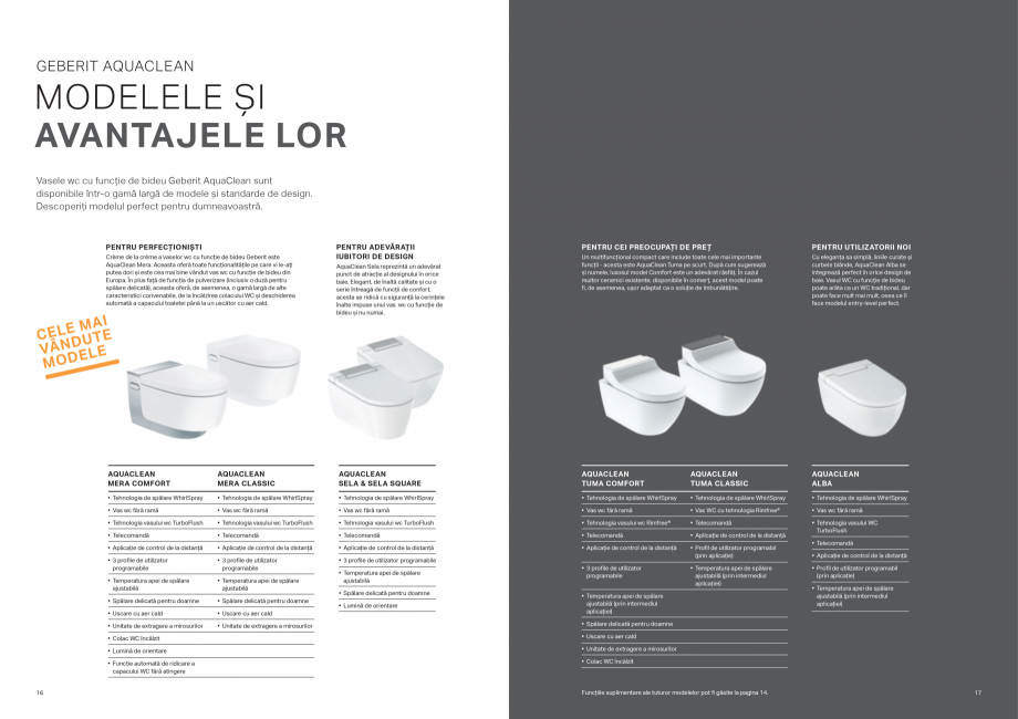 Pagina 9-Geberit - AQUACLEAN - vasul WC cu functie de bideu GEBERIT Catalog, brosura Romana  tuturor...