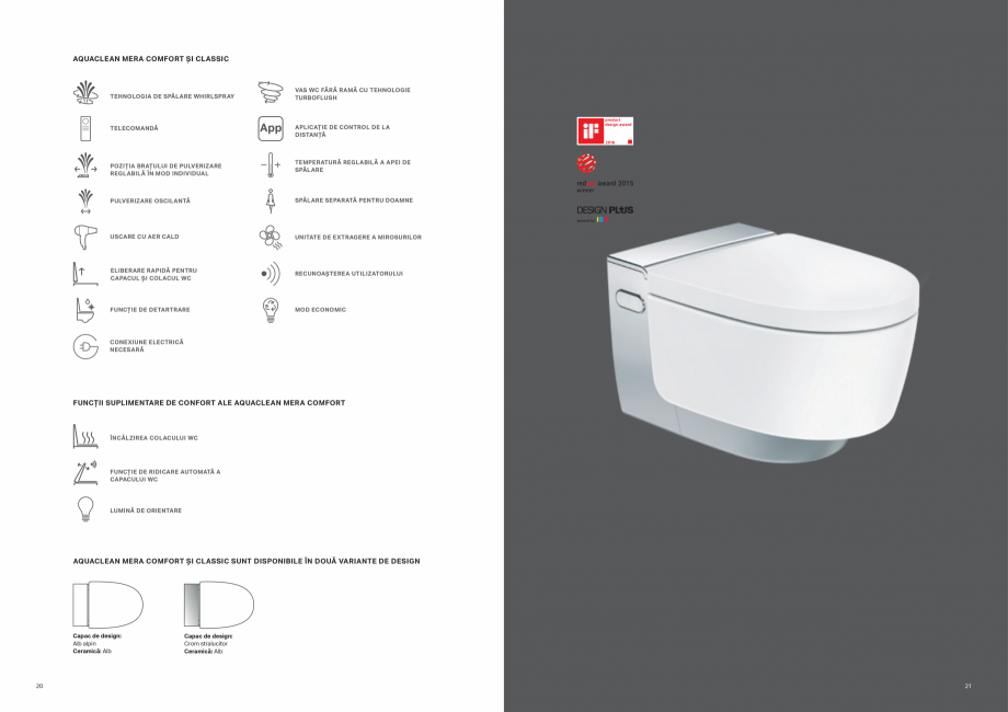 Pagina 11-Geberit - AQUACLEAN - vasul WC cu functie de bideu GEBERIT Catalog, brosura Romana enzația unui...