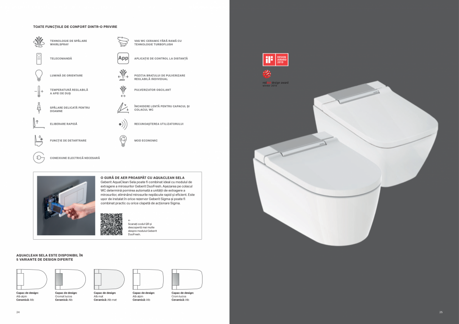 Pagina 13-Geberit - AQUACLEAN - vasul WC cu functie de bideu GEBERIT Catalog, brosura Romana NCȚII AQUACLEAN ...