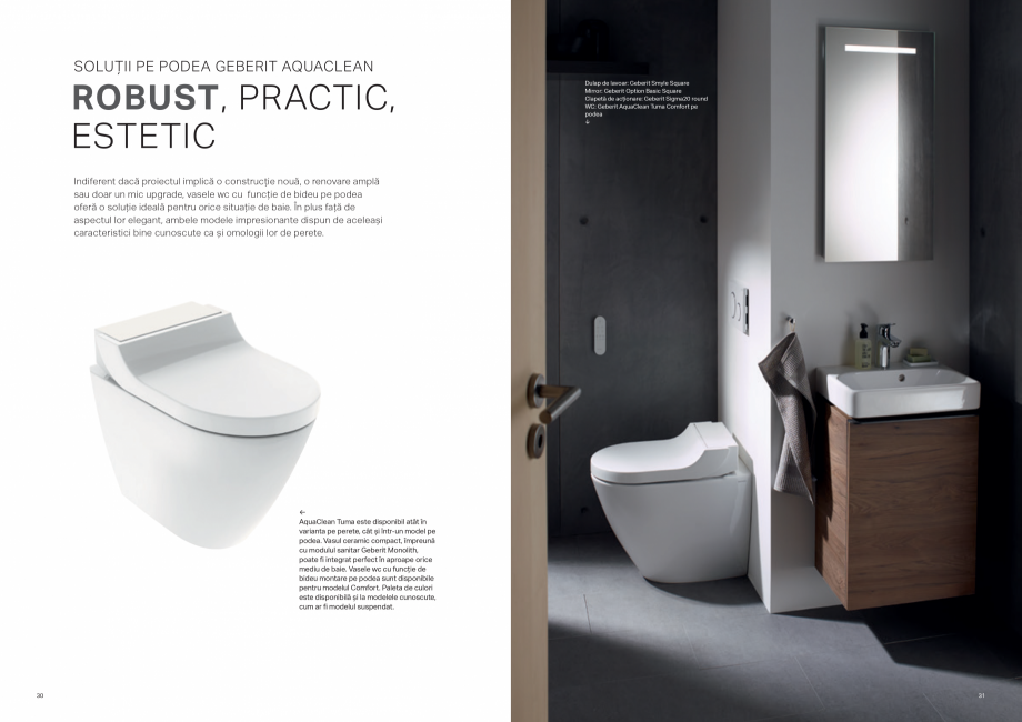 Pagina 16-Geberit - AQUACLEAN - vasul WC cu functie de bideu GEBERIT Catalog, brosura Romana la distanță
...