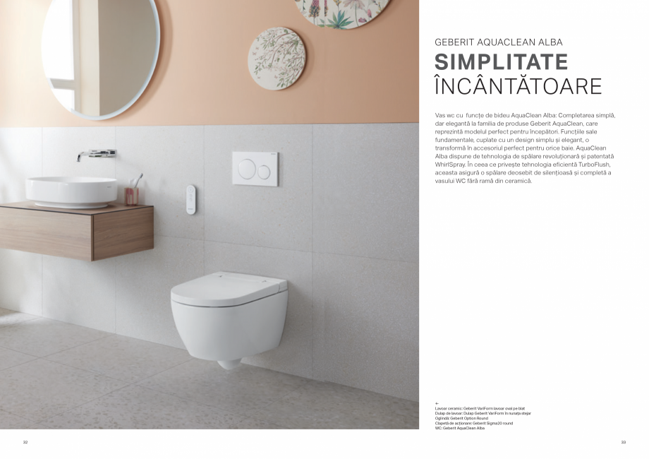 Pagina 17-Geberit - AQUACLEAN - vasul WC cu functie de bideu GEBERIT Catalog, brosura Romana orientare

•...