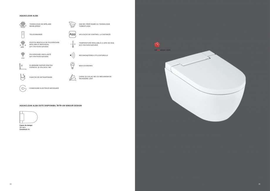 Pagina 18-Geberit - AQUACLEAN - vasul WC cu functie de bideu GEBERIT Catalog, brosura Romana  utilizatorii cu
...
