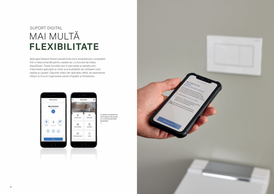 Pagina 19-Geberit - AQUACLEAN - vasul WC cu functie de bideu GEBERIT Catalog, brosura Romana 

ÎNCĂLZIREA...