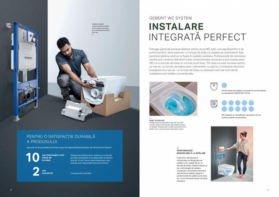 Pagina 21-Geberit - AQUACLEAN - vasul WC cu functie de bideu GEBERIT Catalog, brosura Romana escoperiți mai...