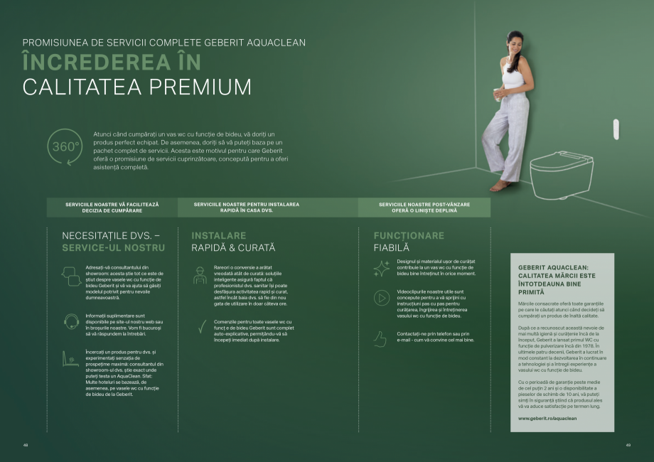 Pagina 25-Geberit - AQUACLEAN - vasul WC cu functie de bideu GEBERIT Catalog, brosura Romana �ncepători....